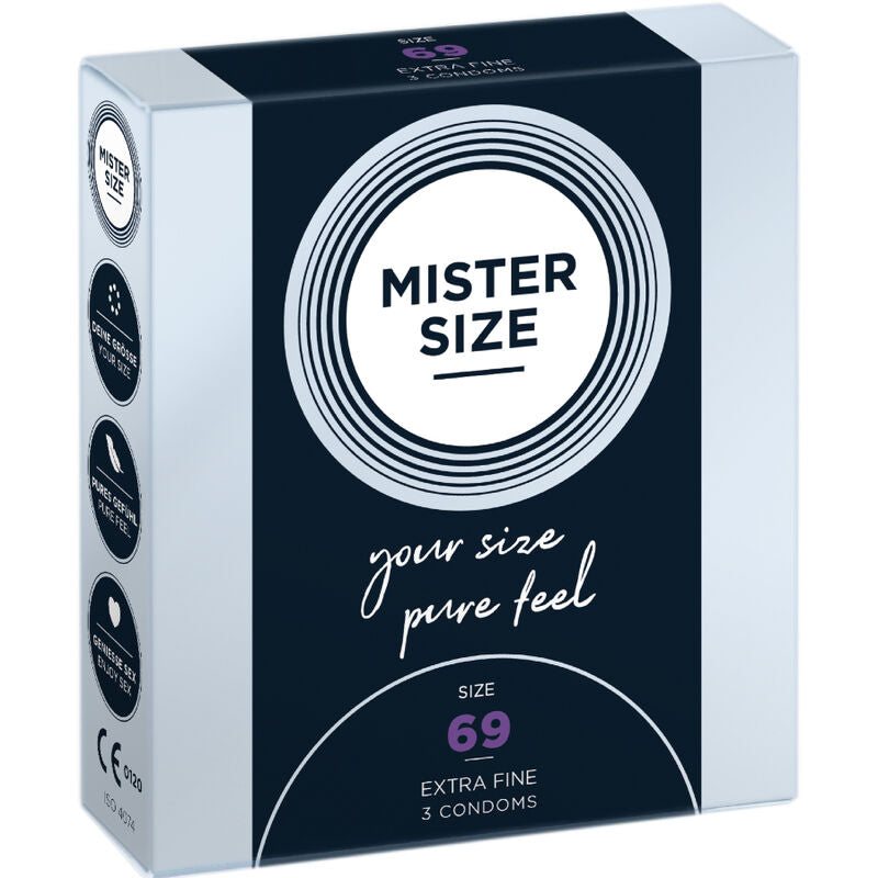 Mister Size – Préservatifs Grande Taille XXXL 69 mm Ultra Confort – 3 unités
