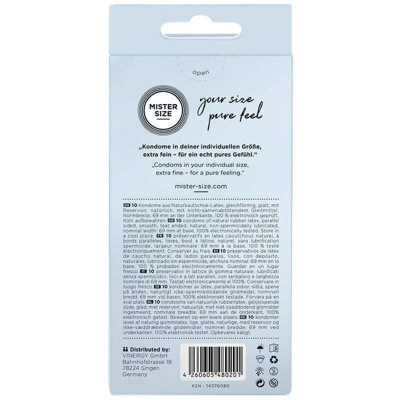 Mister Size – Préservatifs Grande Taille XXXL 69 mm Ultra Confort – 10 unités
