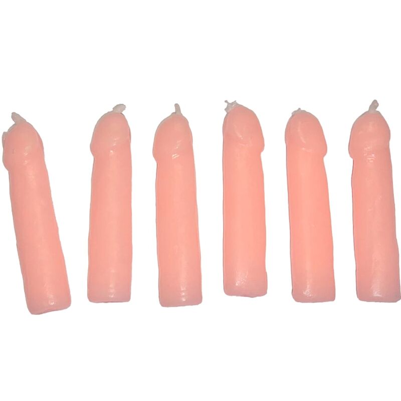 Bougies Décoratives Pénis Chair Pack de 6 - Diablo Picante