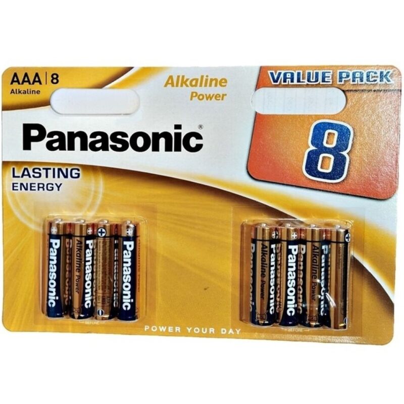 Piles AAA alcalines LR03 Bronze blister x8 - Panasonic - PANASONIC