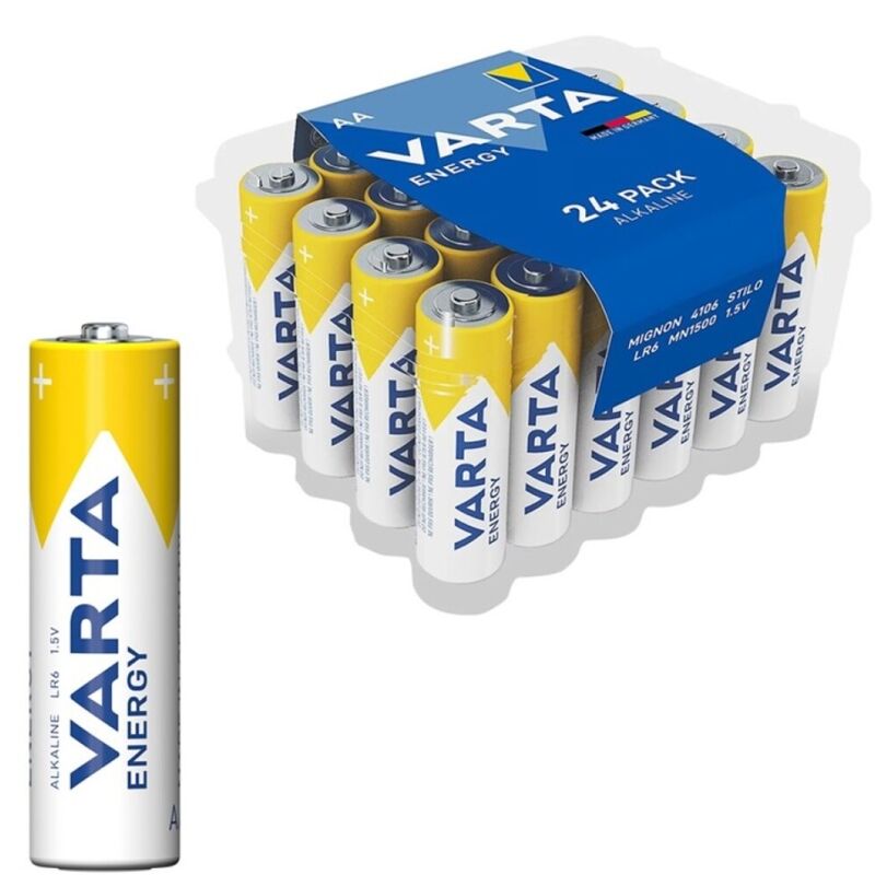 Piles alcalines AA LR6 pack de 24 - Varta Energy - VARTA
