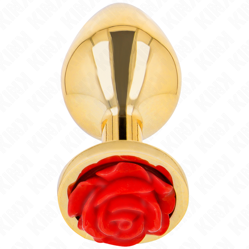 Plug anal métallique rose rouge taille M - Kink - KINK PLEASURE PLUGS