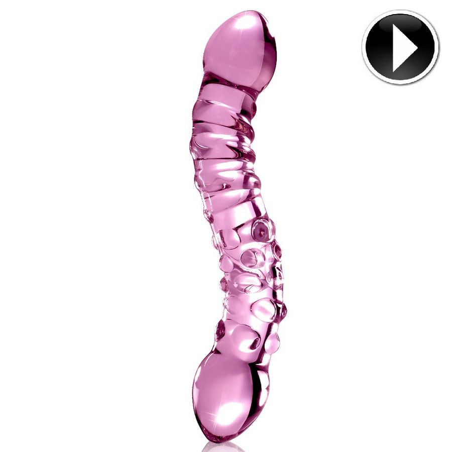 Gode en Verre Double Icicles N°55 Point G - Pipedream