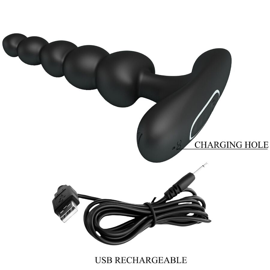Perles Anales Pretty Love Sidney 10 Vibrations Noir