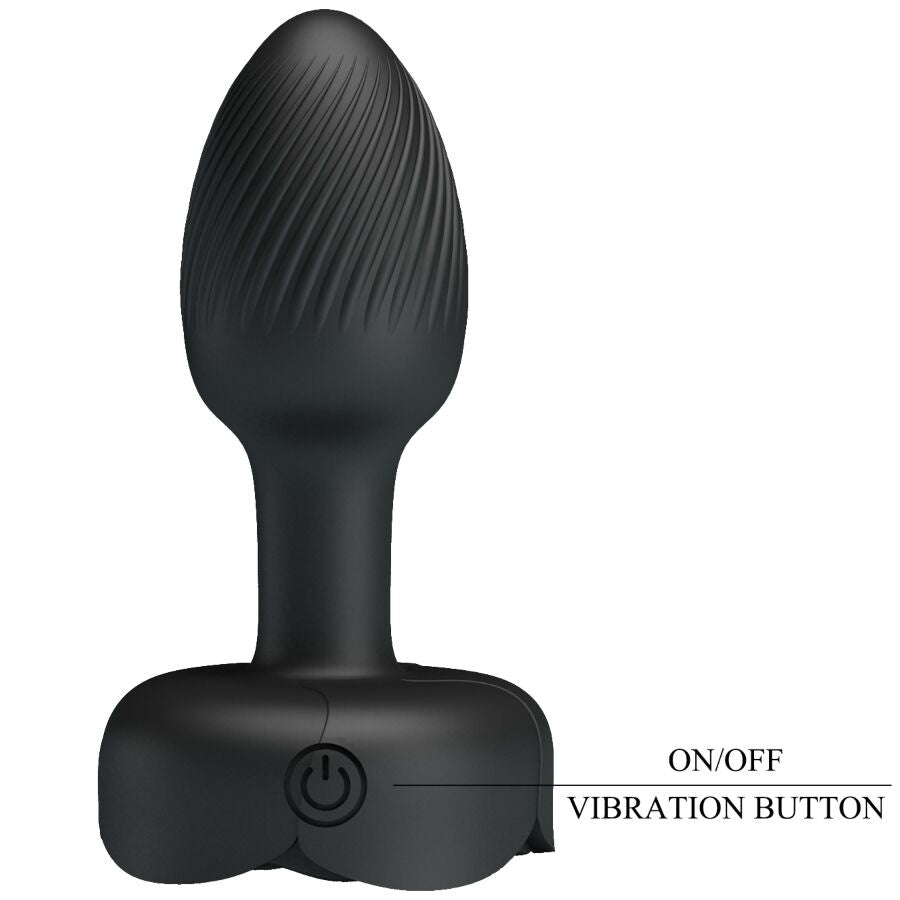 Plug Anal Vibrant Lumineux Olman LED Noir - Pretty Love