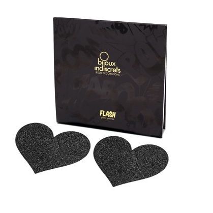 Bijoux Indiscrets – Nippies Cœur Noir – Modèle Flash