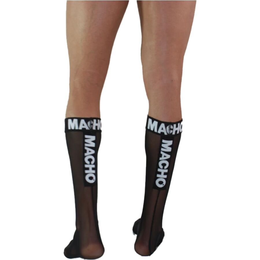 Chaussettes Fétish Semi-Transparentes Noires - Macho - MACHO UNDERWEAR