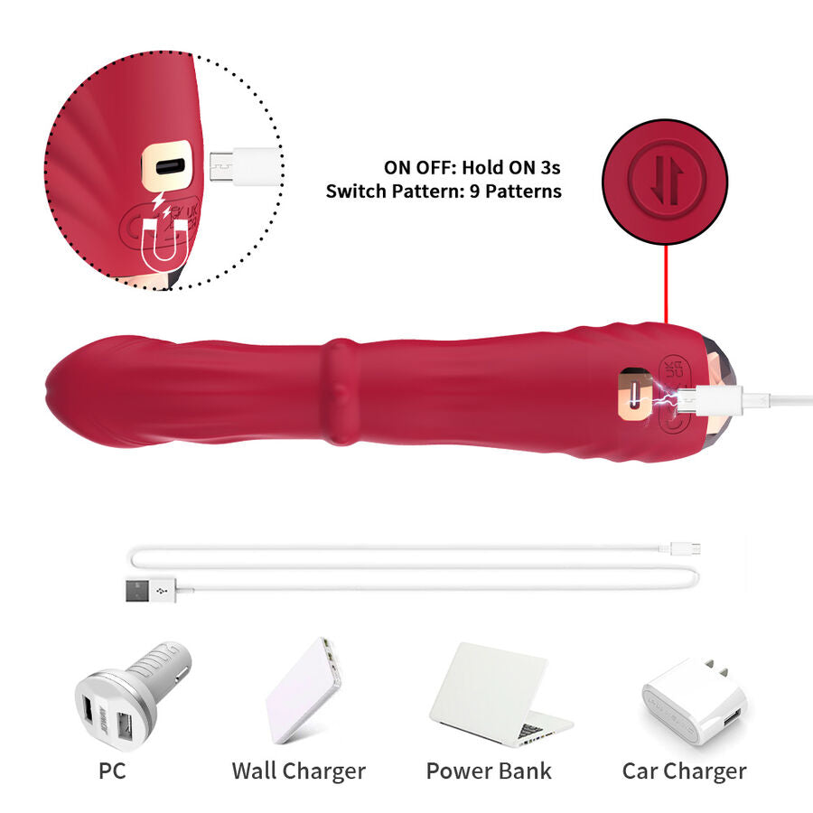 Gode Vibrant Armony Point A Thermo-Réglable Rouge - Armony