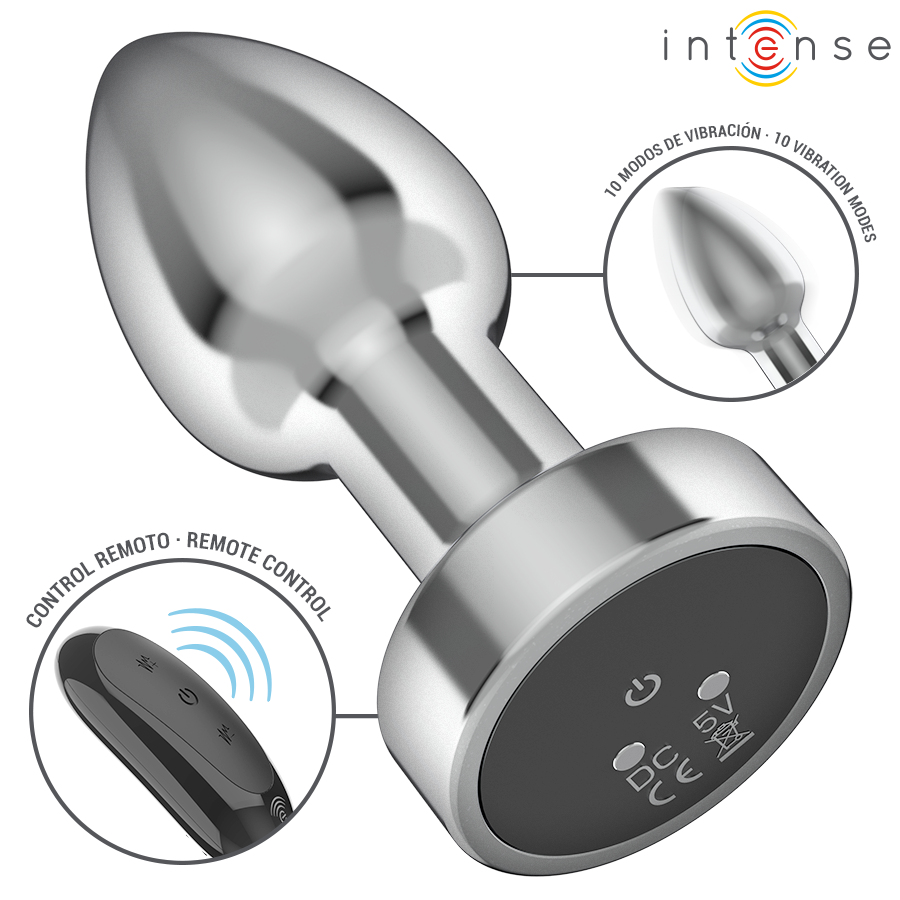 Plug Anal Vibrant Intense Métal 10 Vibrations S - Intense