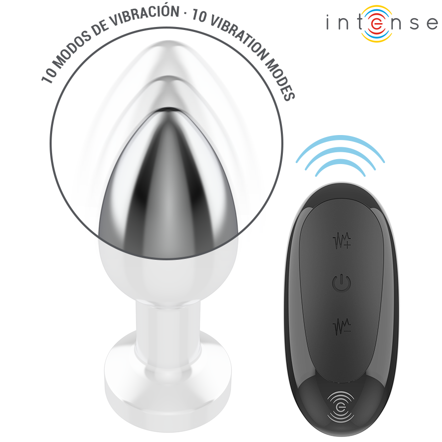 Plug Anal Vibrant Intense 10 Modes Métal Taille M - Intense