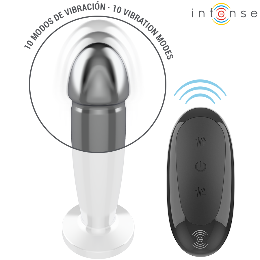 Plug Anal Vibrant Intense Métallique 10 Modes - Taille M