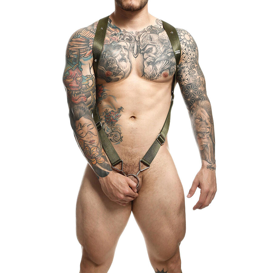 Harnais Masculin Croisé Dungeon Vert Taille Unique - MOB - MOB