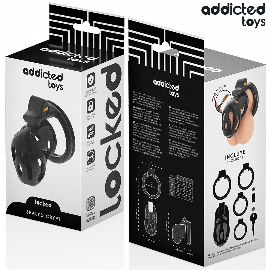 Cage de Chasteté Locked avec Serrure 8cm - Addicted Toys