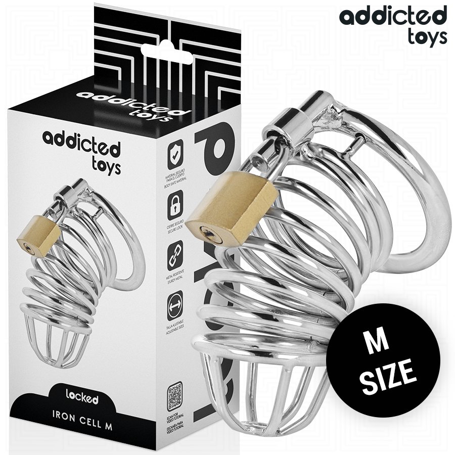 Cage de Chasteté Iron Cell Métal Taille M - Addicted Toys