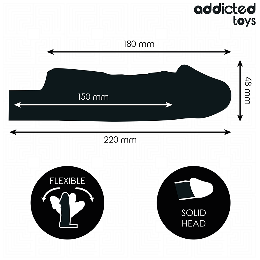 Gaine Penis Extension Transparente 22 cm - Addicted Toys