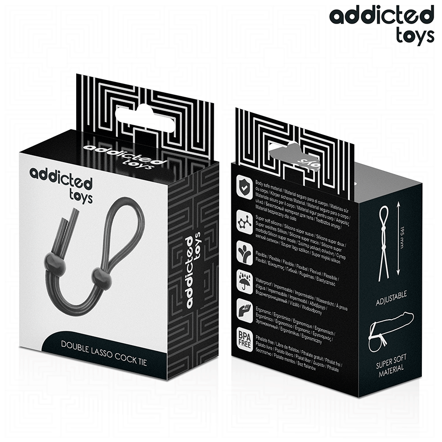Anneau Pénien Corde Silicone Double Boucle - Addicted Toys