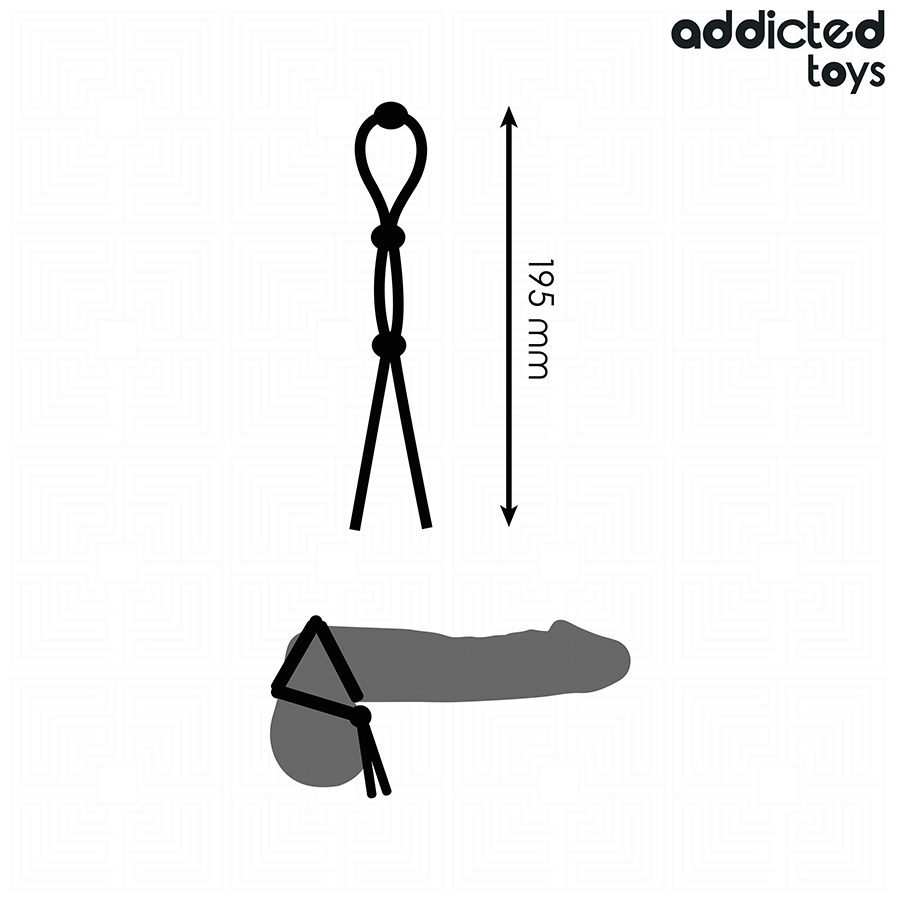 Cockring Corde Silicone Triple Boucle - Addicted Toys