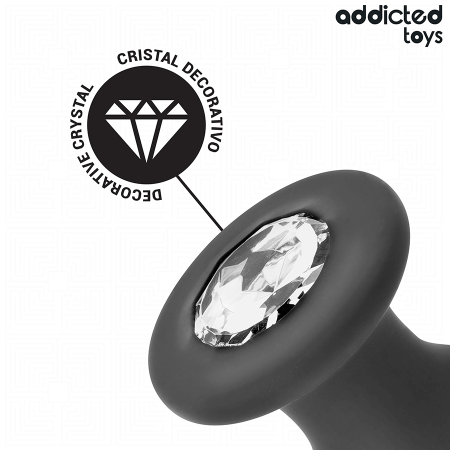 Plug Anal avec Bijou Taille S 8,8 cm - Addicted Toys