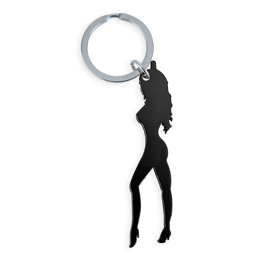 Porte-Clés Décapsuleur Silhouette Féminine Noir - Diablo Picante