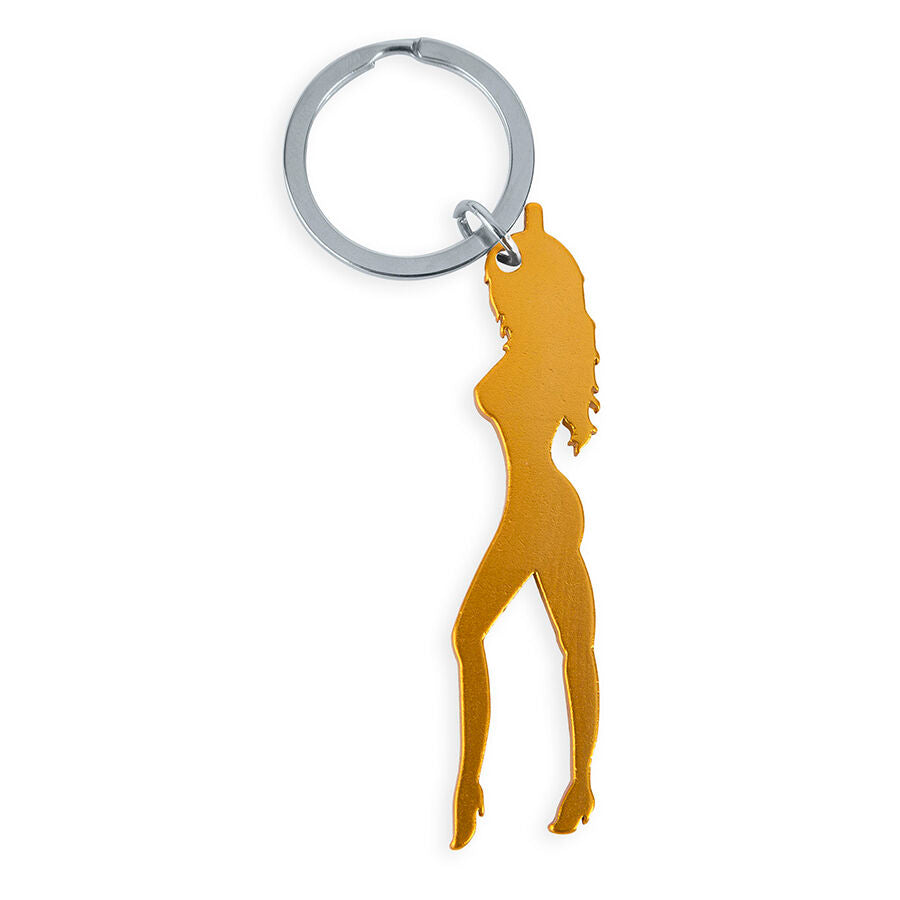 Porte-clés Décapsuleur Silhouette Féminine Or - Diablo Picante