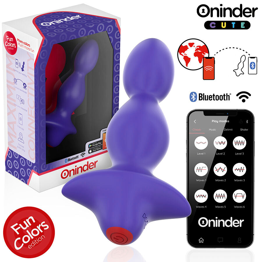 Plug Anal Vibrant Connecté Oninder Cute Violet - Oninder