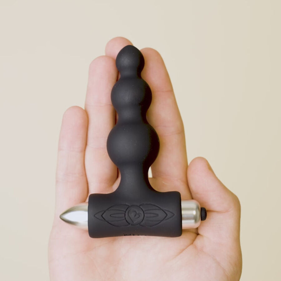 Plug Anal Vibrant Petite Sensations Bubbles Noir - Rocks-Off