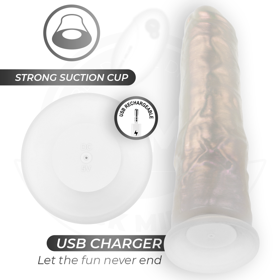 Gode Vibrant Cock Miller LED Télécommandé Blanc 21,5cm