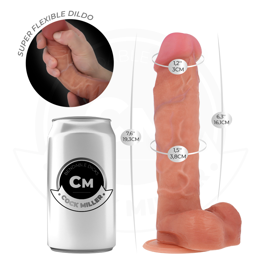 Gode Réaliste Articulable Cock Miller 19,3 cm - Cock Miller