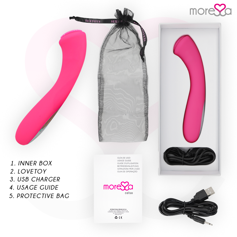 Vibromasseur rechargeable Celso en silicone premium - Moressa - MORESSA