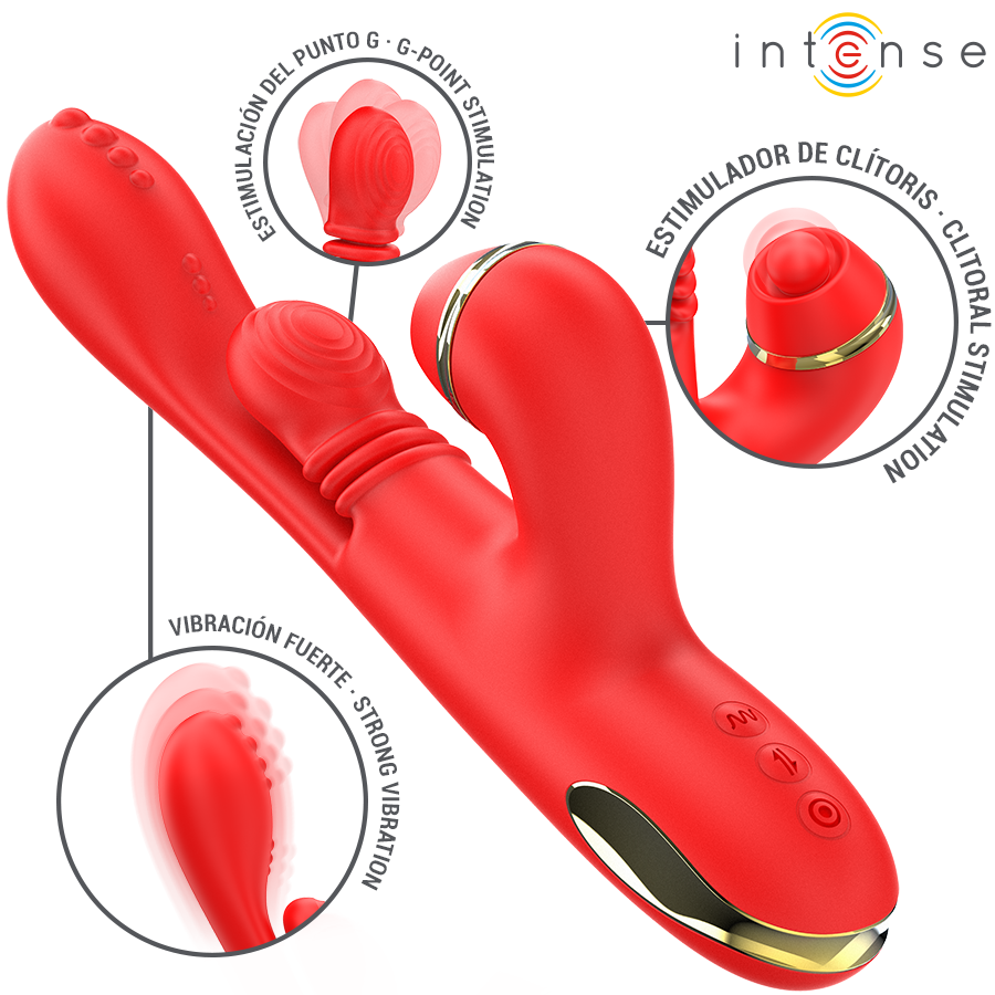 Vibromasseur Multifonction Intense Katy Rouge - Intense
