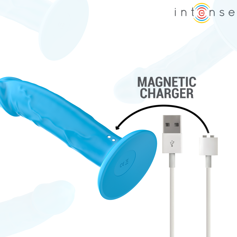 Vibromasseur Réaliste Phoebe 10 Vibrations Bleu - Intense