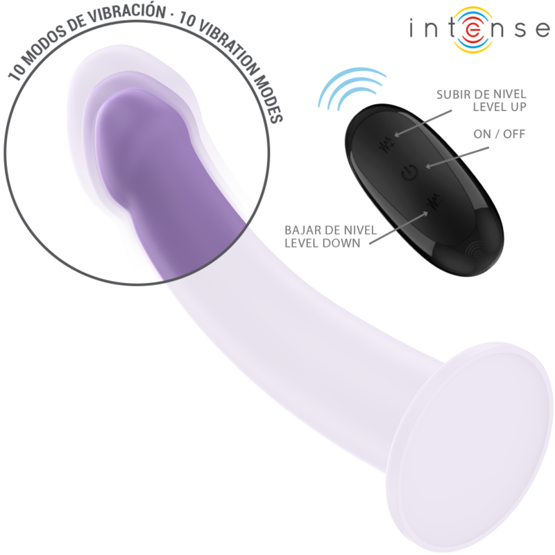Vibrateur Eddie Violet 17,5cm Télécommandé - Intense