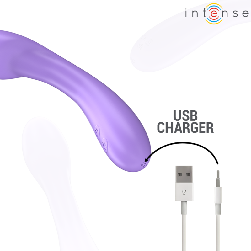 Vibromasseur Chauffant Becky 19cm Violet 7 Modes - Intense