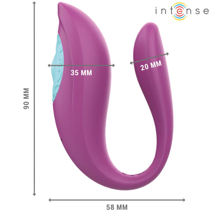 Vibrateur Annie Forme U Violet avec Télécommande - Intense