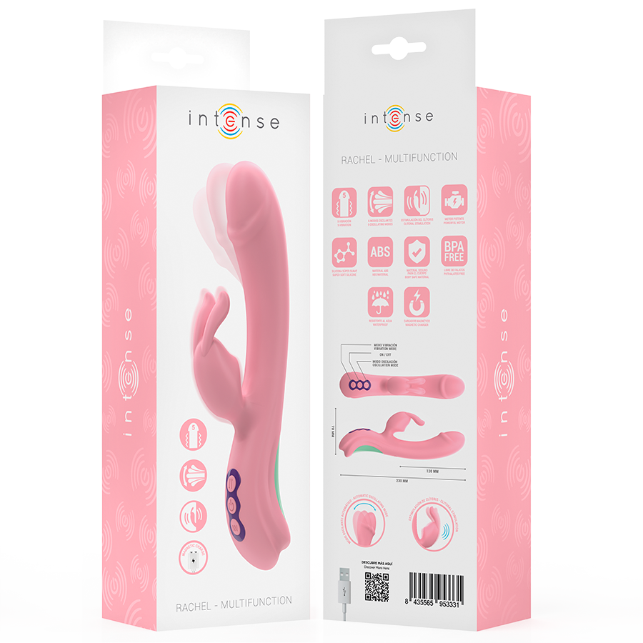 Vibromasseur Rabbit Rachel 5 Vibrations Rose - Intense