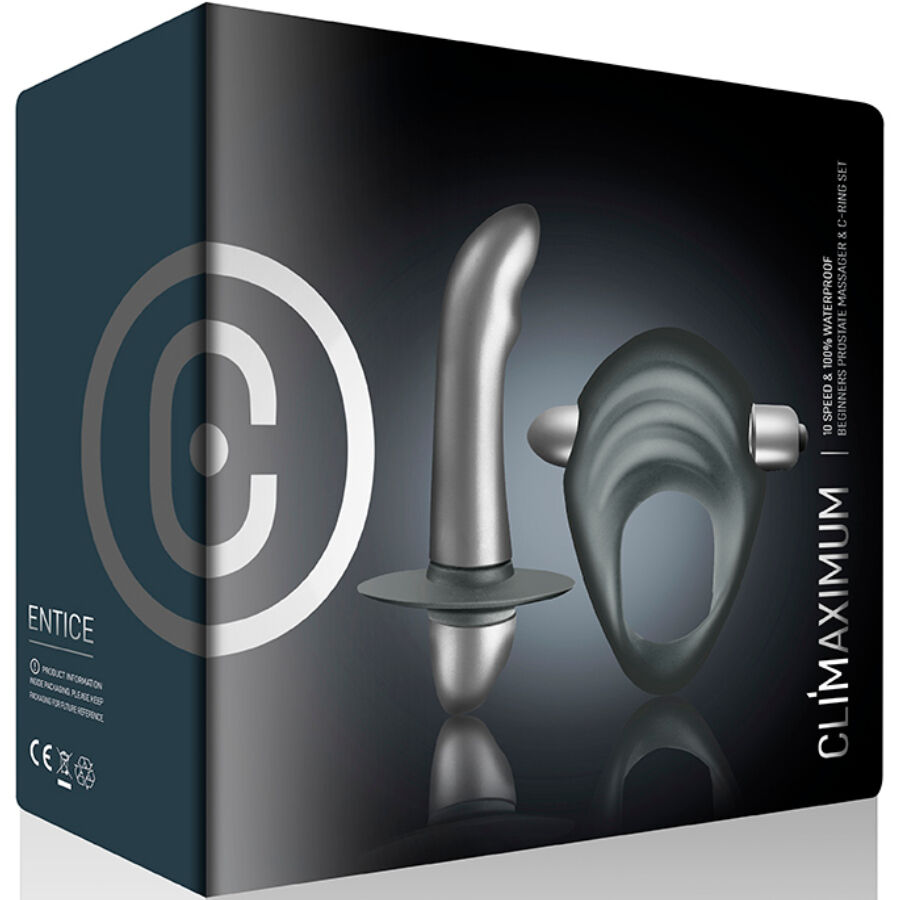 Kit Couple Entice Anneau + Stimulateur Prostatique - Climaximum