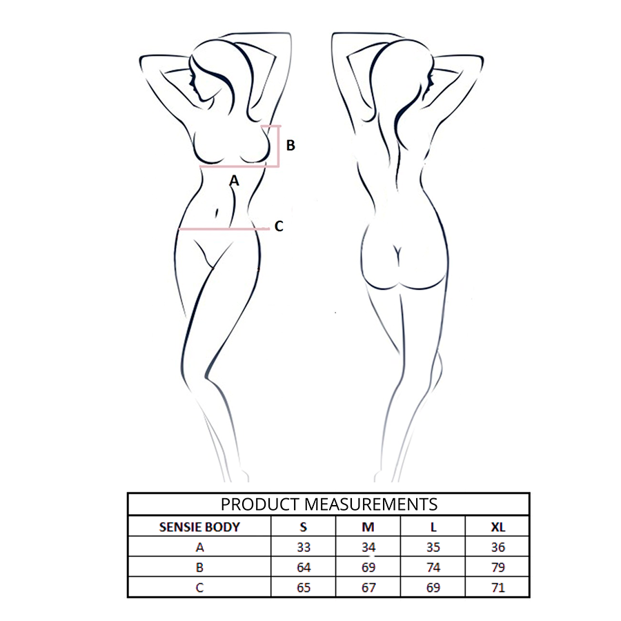 Body Satiné Sensie Bleu Marine L/XL - Passion