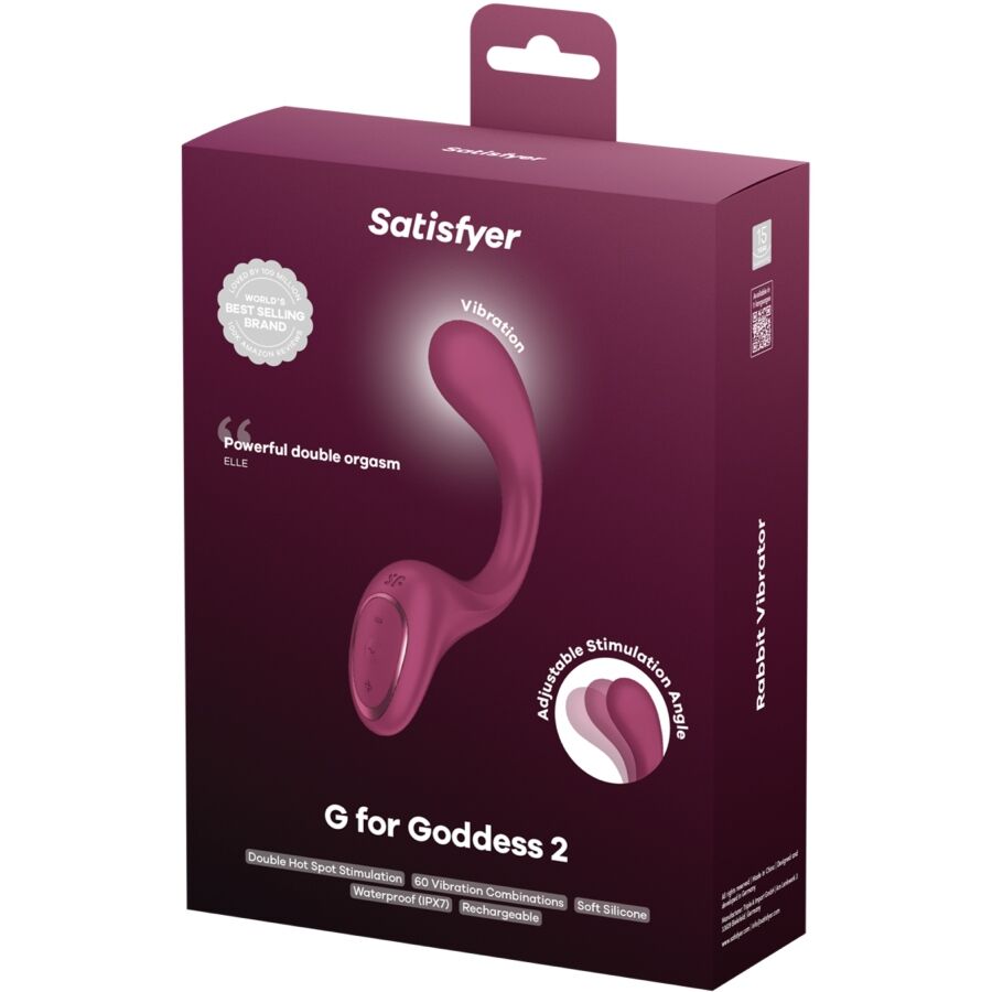 Vibromasseur Lapin G for Goddess 2 Bordeaux - Satisfyer