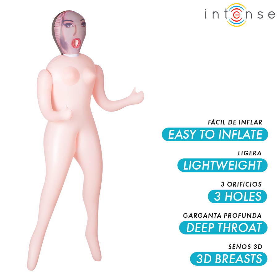 Poupée Gonflable Réaliste Femme avec Seins 3D Monique - Intense