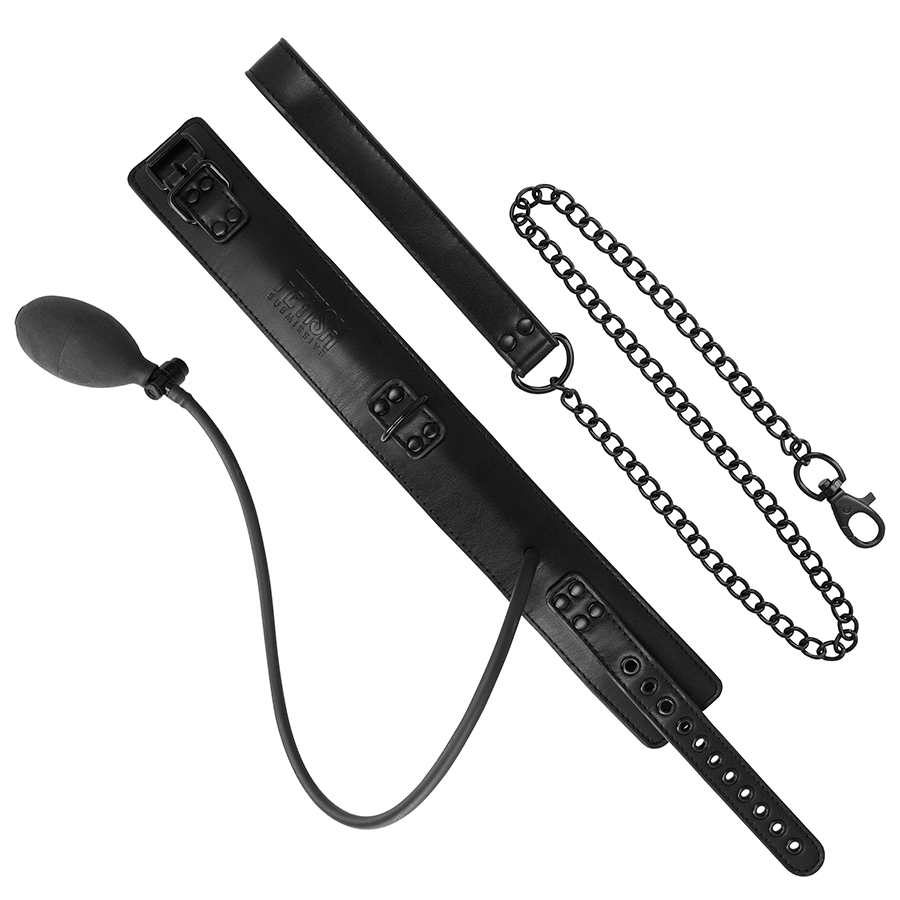 Collier BDSM Gonflable avec Chaîne - Fetish Submissive - FETISH SUBMISSIVE BONDAGE