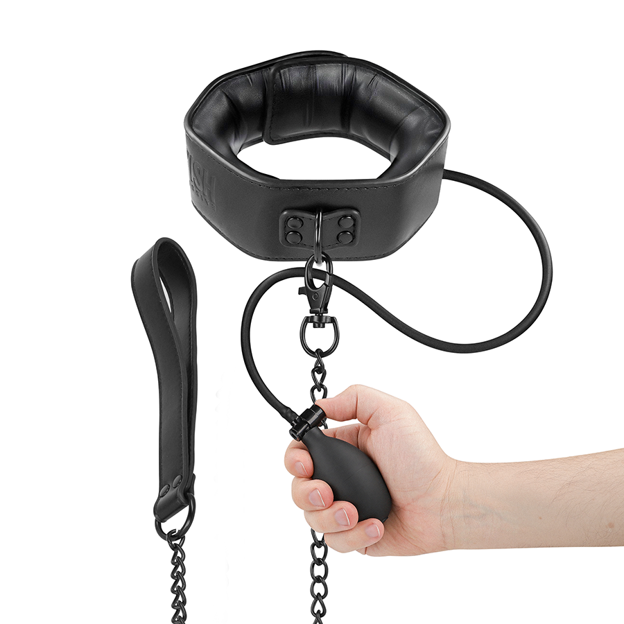 Collier BDSM Gonflable avec Chaîne - Fetish Submissive - FETISH SUBMISSIVE BONDAGE