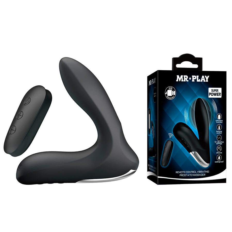 Masseur de Prostate Gonflable Mr Play Télécommandé Noir