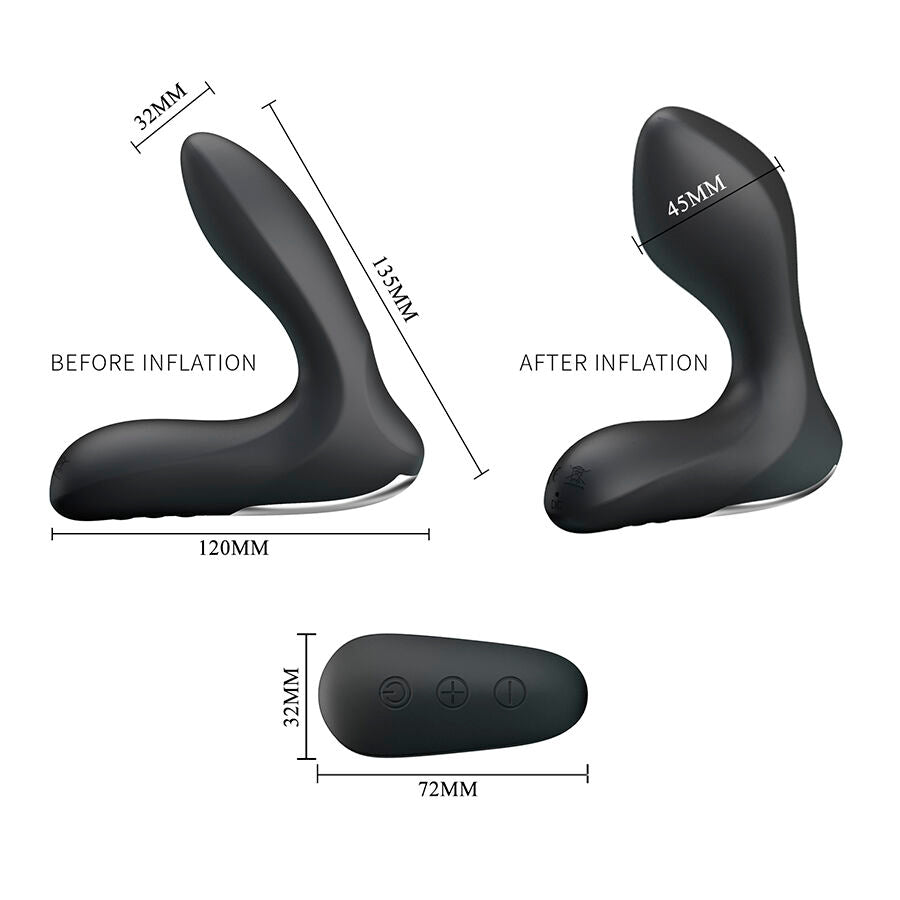Masseur de Prostate Gonflable Mr Play Télécommandé Noir
