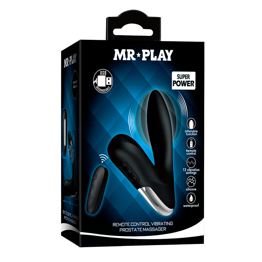 Masseur de Prostate Gonflable Mr Play Télécommandé Noir