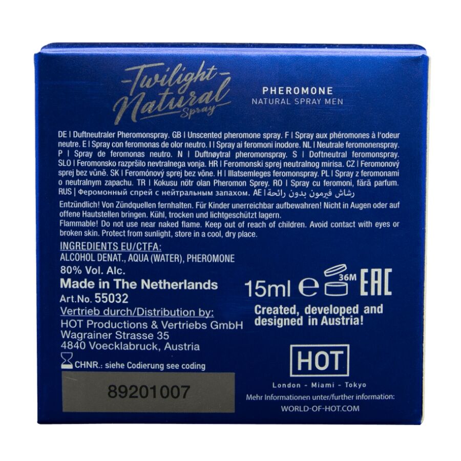 Parfum Phéromones Homme Twilight Naturelle 15ml - HOT