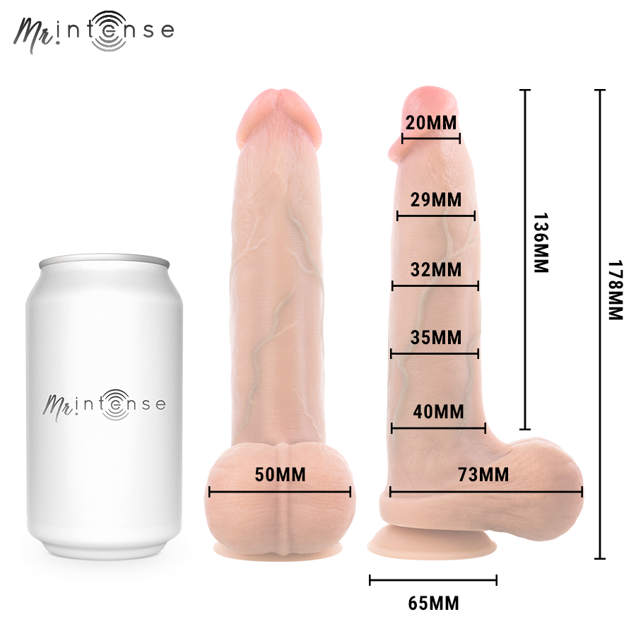 Gode Réaliste MR Intense Bruce S avec Testicules 17,8cm - MR Intense