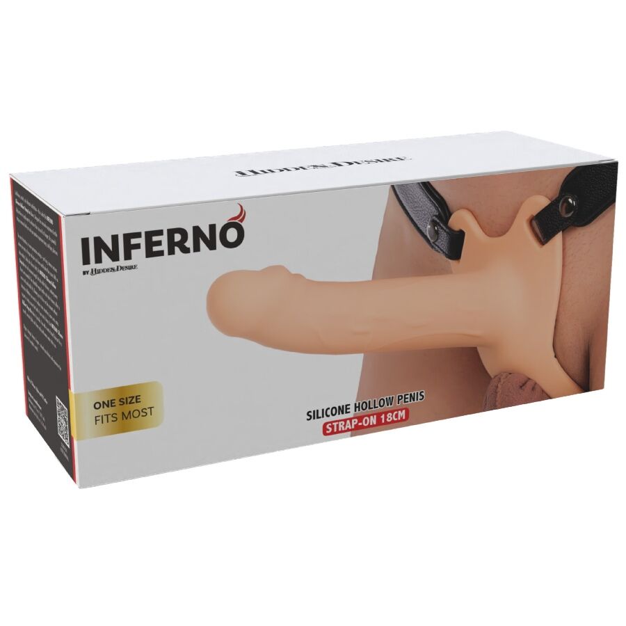 Manchon Pénien Inferno avec Harnais 18 cm - Hidden Desire - HIDDEN DESIRE