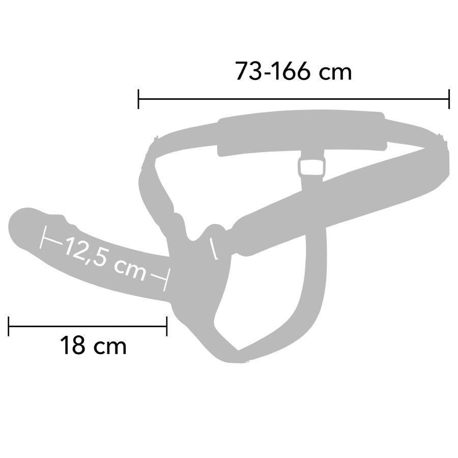 Manchon Pénis Vibrant Inferno avec Strap-On 18cm - Hidden Desire - HIDDEN DESIRE