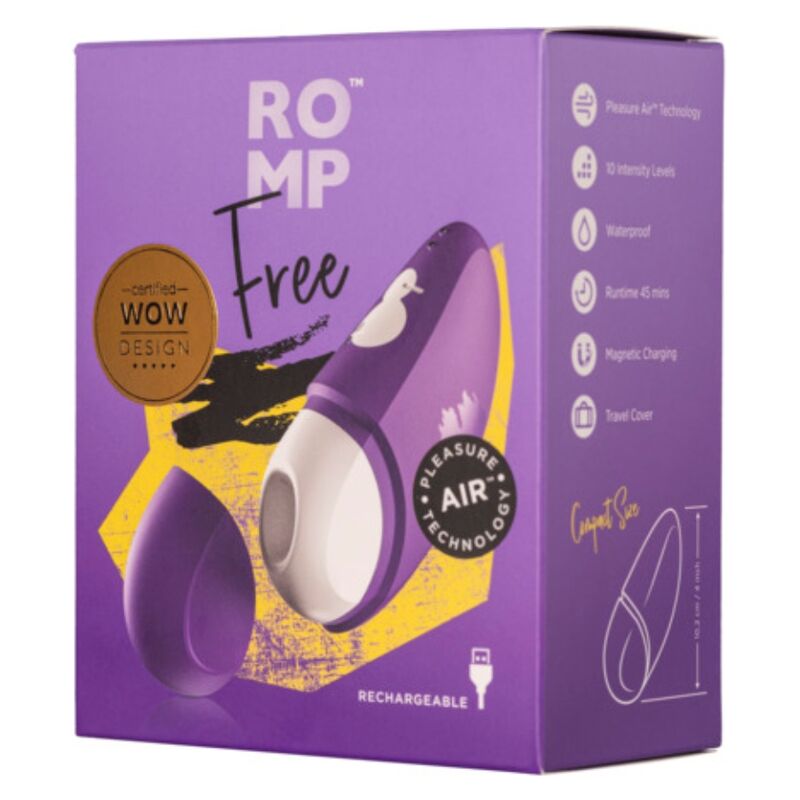 Stimulateur Clitoridien Free Violet 10 Niveaux Rechargeable - ROMP