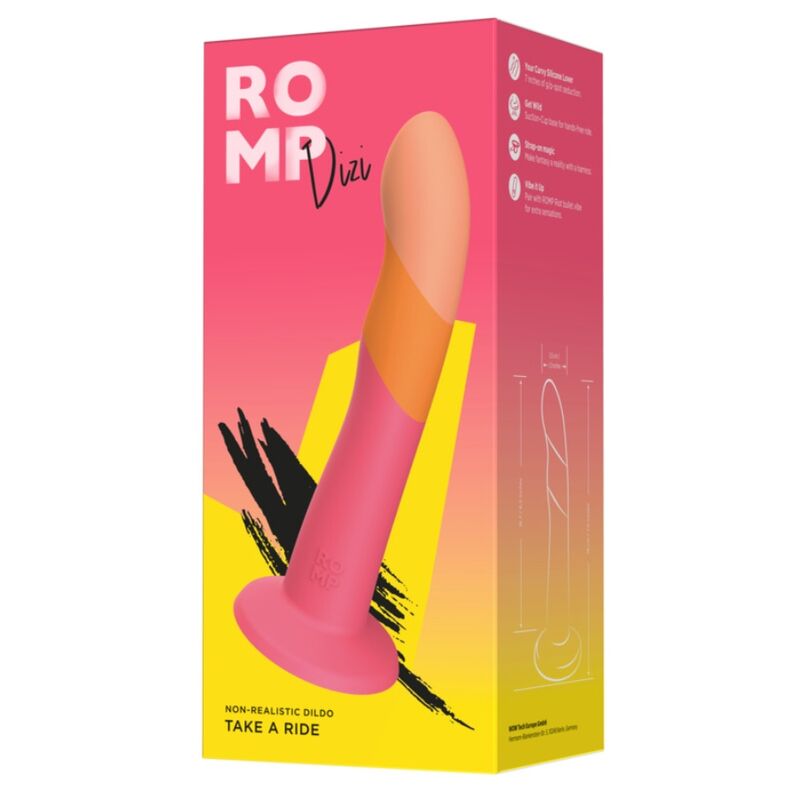 Gode en Silicone avec Ventouse Tricoté Dizi 18 cm - ROMP